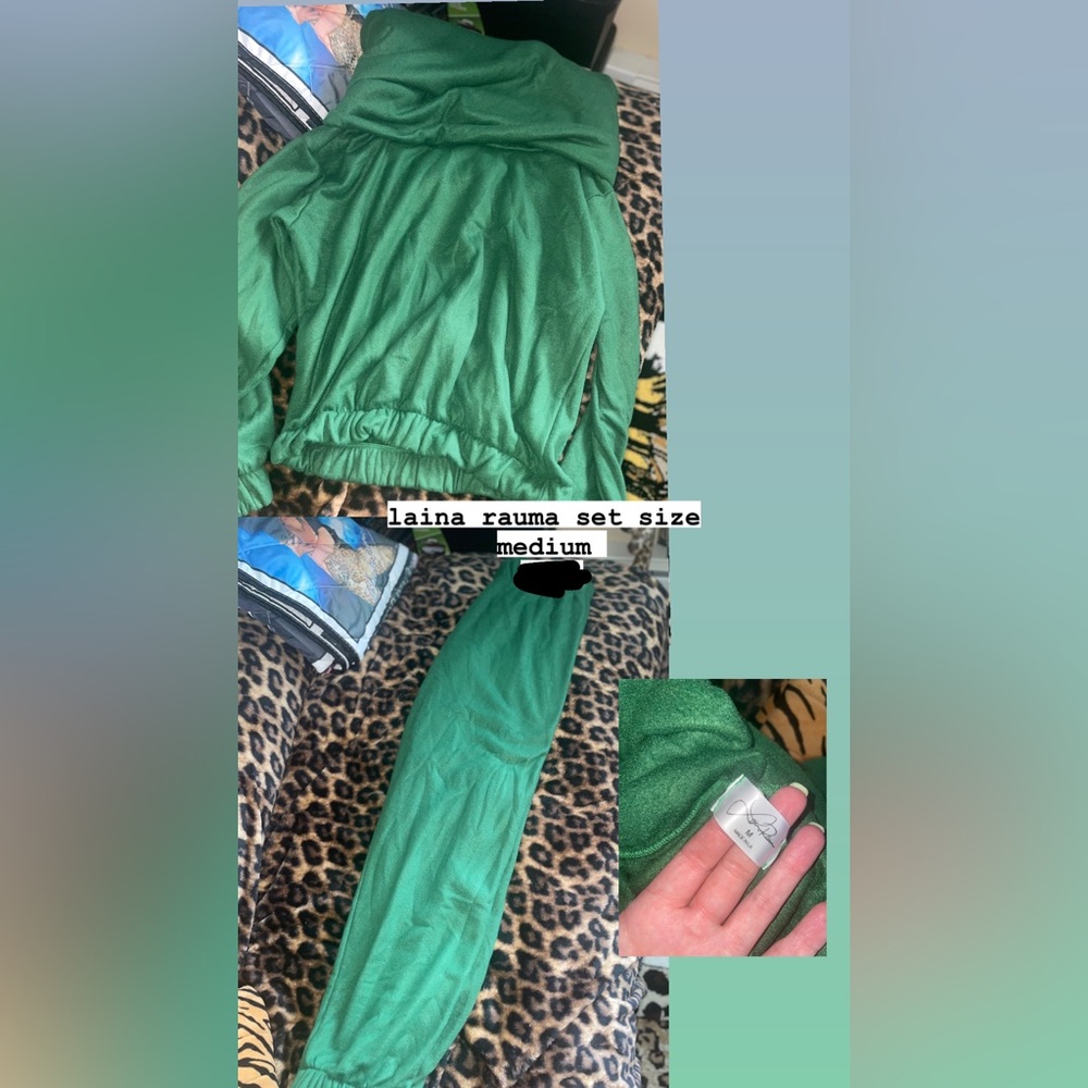 laina rauma sweatsuit set size medium never worn